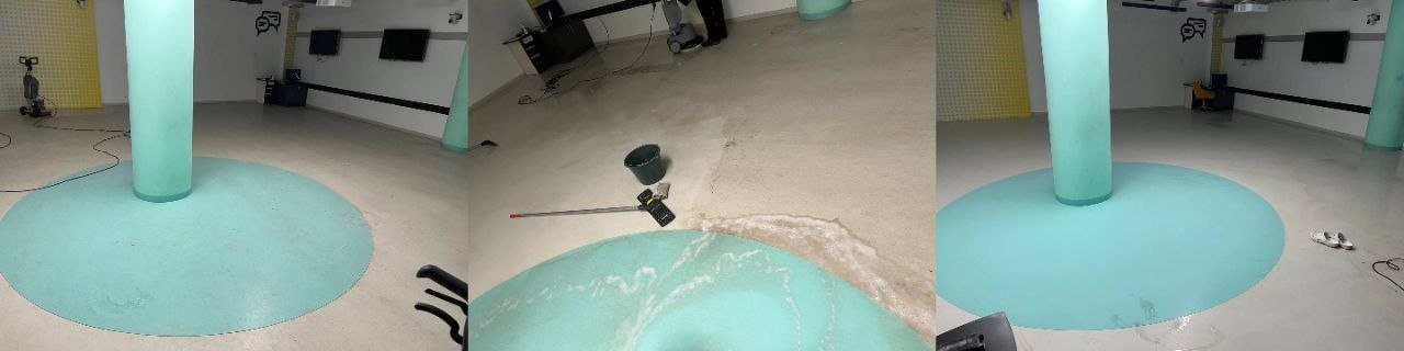 Широкий коллаж до и после уборки